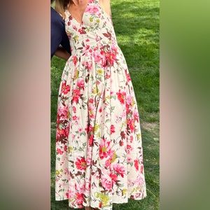 Abercrombie Cap Sleeve Corset Midi Dress